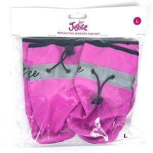 Justice Pink Reflective Pet Booties
